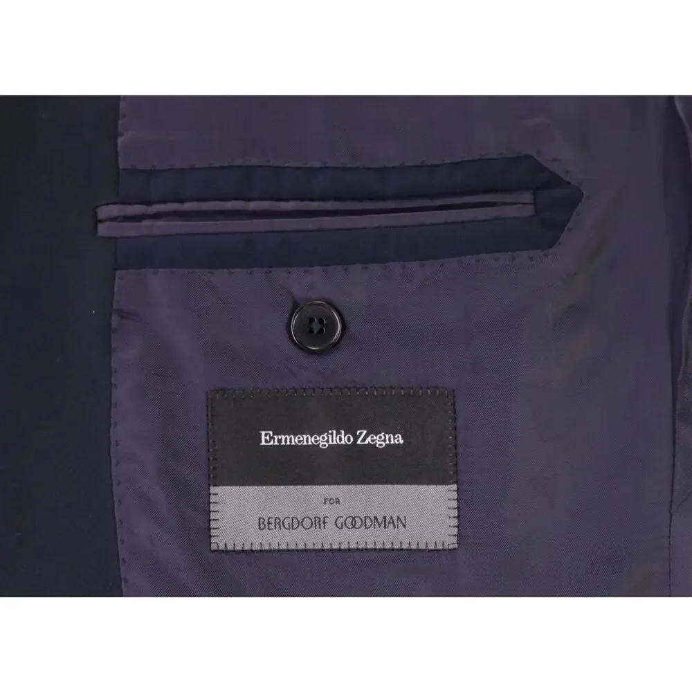 Ermenegildo Zegna Navy Blue 1-Btn Peak Lapel Tuxedo Formal Wedding Suit 44R